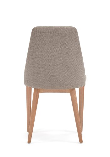 KAVE HOME Rosie spisestuestol - brunt chenillestoff og naturlig ask