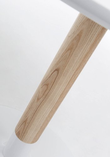 KAVE HOME TIC salongbord - hvitt/naturmetall/asketre, rundt (90)