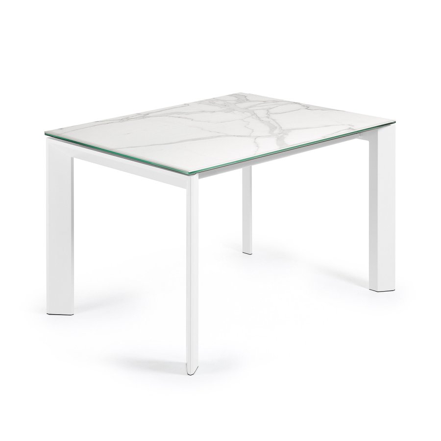 KAVE HOME Axis bord 120 (180) cm hvite ben