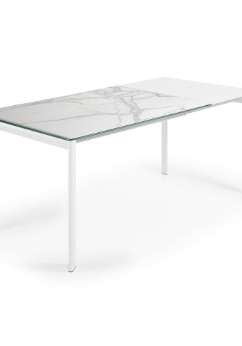 KAVE HOME Axis bord 120 (180) cm hvite ben