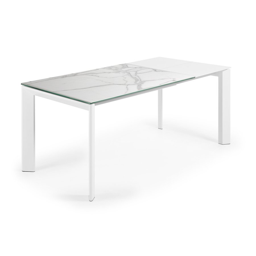 KAVE HOME Axis bord 120 (180) cm hvite ben