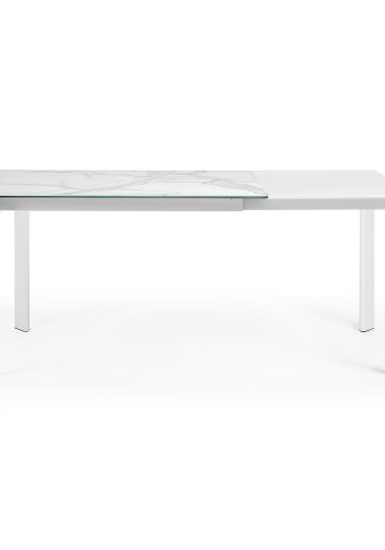 KAVE HOME Axis bord 120 (180) cm hvite ben