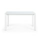 KAVE HOME Axis spisebord, med butterfly bordplate - hvitt glass og hvitt stl (140(200)x90)