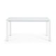 KAVE HOME Axis spisebord, med butterfly bordplate - hvitt glass og hvitt stl (160(220)x90)