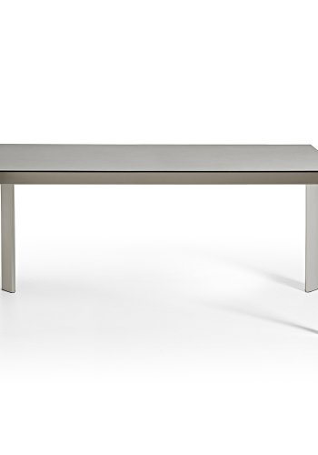 KAVE HOME Axis uttrekkbart porselensbord i Hydra Lead-finish med gr stlben 140 (200) cm