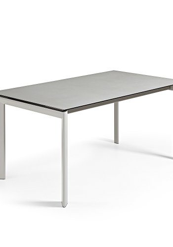 KAVE HOME Axis uttrekkbart porselensbord i Hydra Lead-finish med gr ben 160 (220) cm