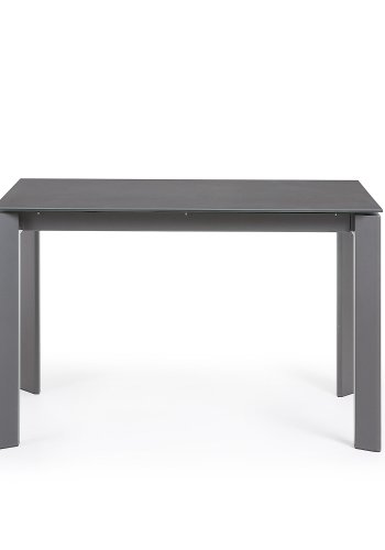 KAVE HOME Axis spisebord, med butterfly bordplate - grtt porselen og mrk grtt stl (120(180)x80)