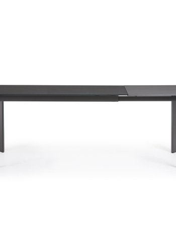 KAVE HOME Axis spisebord, med butterfly bordplate - grtt glass og mrk grtt stl (140(200)x90)