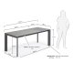 KAVE HOME Axis uttrekkbart porselensbord i Hydra Lead-finish med antrasitt stlben 140 (200) cm