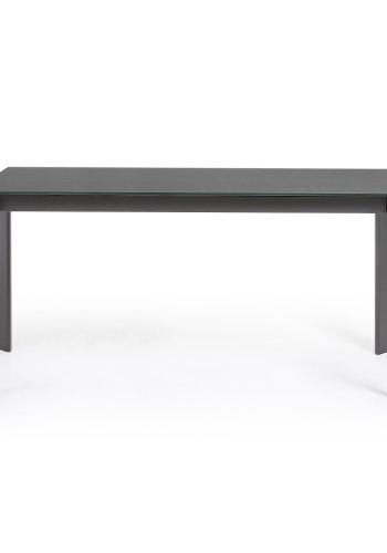 KAVE HOME Axis spisebord, med butterfly bordplate - grtt glass og mrk grtt stl (160(220)x90)