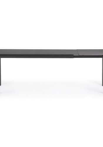 KAVE HOME Axis spisebord, med butterfly bordplate - grtt glass og mrk grtt stl (160(220)x90)