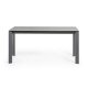 KAVE HOME Axis uttrekkbart porselensbord i Hydra Lead-finish med antrasittfargede ben 160 (220) cm