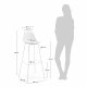 KAVE HOME Lysna barstol - hvit plast/metall/syntetskinn 