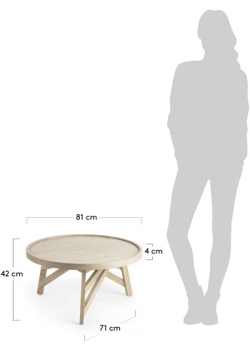 KAVE HOME Thais salongbord - grtt minitre, rundt (80) 