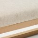 KAVE HOME Loya b�nk, rektangul�r - beige chenille og natur b�getr� (128x42)