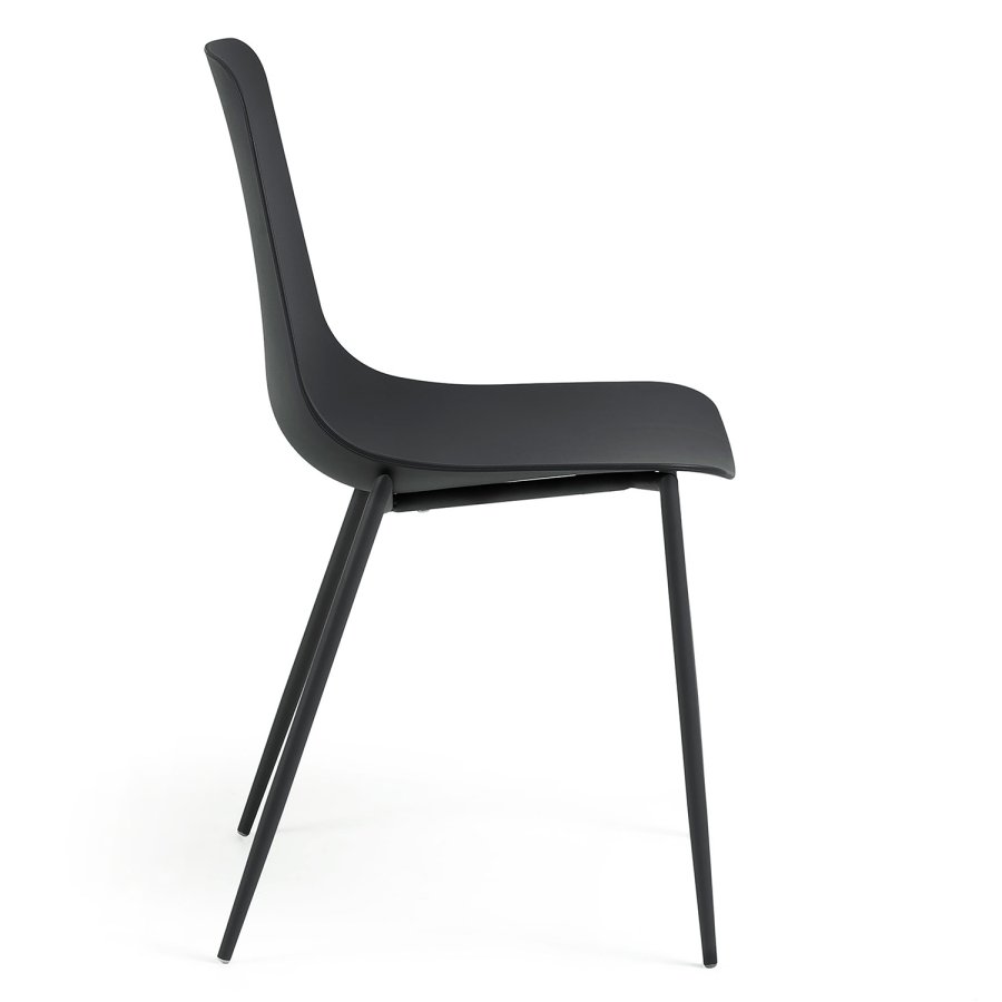 KAVE HOME Wassu spisestol - svart plast og metall