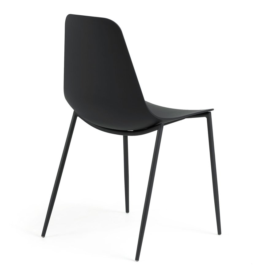 KAVE HOME Wassu spisestol - svart plast og metall
