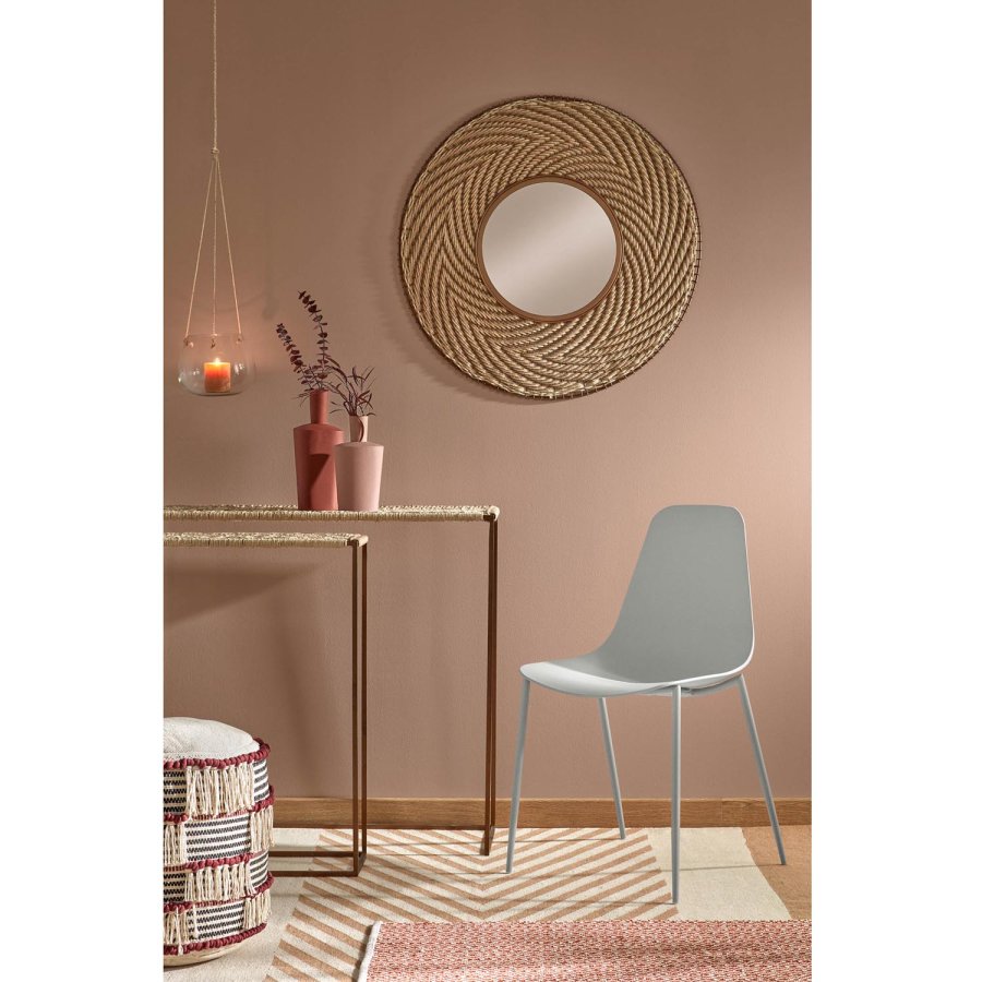 KAVE HOME Wassu spisestol - hvit plast og stl