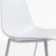 KAVE HOME Wassu spisestol - hvit plast og stl