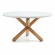 KAVE HOME Nori spisebord - hvit/natur MDF/eik, rundt (135)