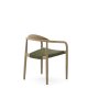 KAVE HOME Nina hagestol, med armlener, stabelbar - grnt tau og akasietre