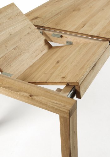 KAVE HOME Briva spisebord, med butterfly bordplate - naturlig eikefiner (200(280)x100)