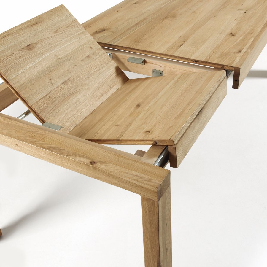 KAVE HOME Briva spisebord, med butterfly bordplate - naturlig eikefiner (200(280)x100)