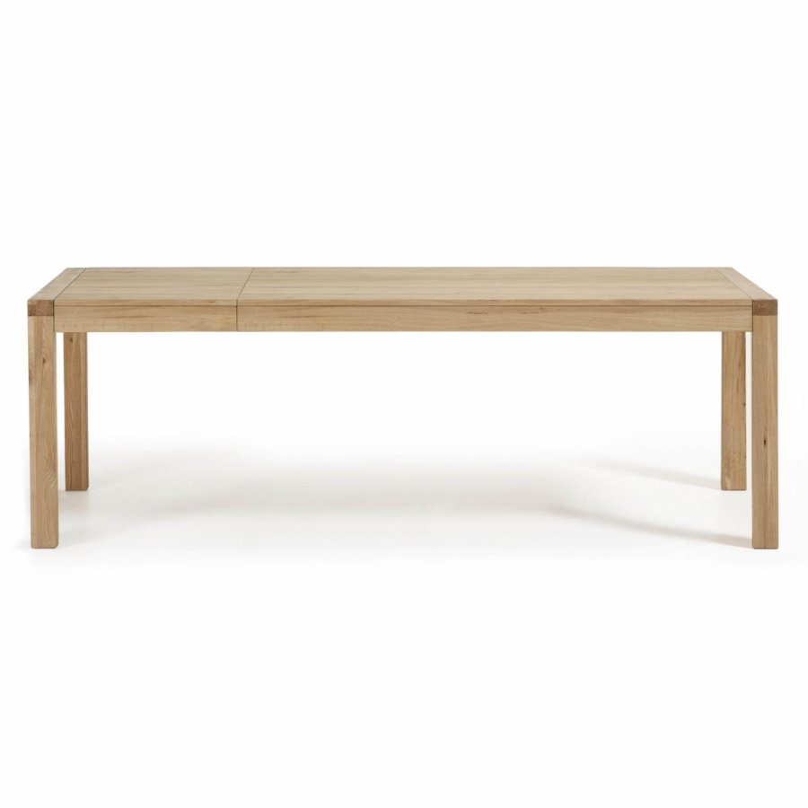 KAVE HOME Briva spisebord, med butterfly bordplate - naturlig eikefiner (200(280)x100)