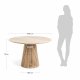 KAVE HOME Irune spisebord - naturlig teak, rundt (120) 