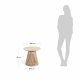 KAVE HOME rundt Irune sidebord - naturlig teak (50)