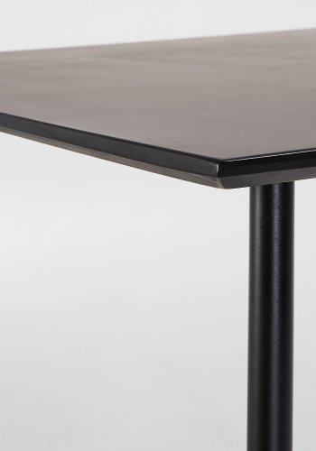 KAVE HOME firkantet Ulrich salongbord - svart polysement og stl (75x75)