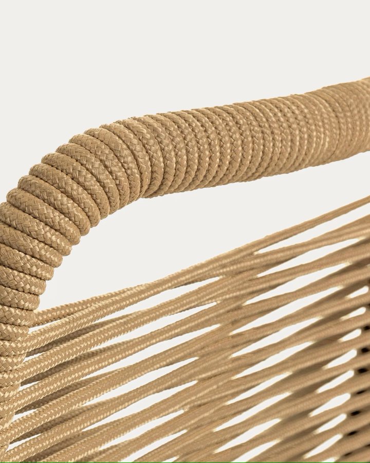 KAVE HOME Glenville spisestuestol - brunt polyestertau og sort stl 