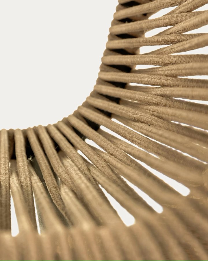 KAVE HOME Glenville spisestuestol - brunt polyestertau og sort stl 