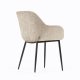 KAVE HOME Konna spisebordsstol, med armlener - beige chenille og sort stl