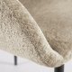 KAVE HOME Konna spisebordsstol, med armlener - beige chenille og sort stl