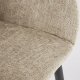 KAVE HOME Konna spisebordsstol, med armlener - beige chenille og sort stl