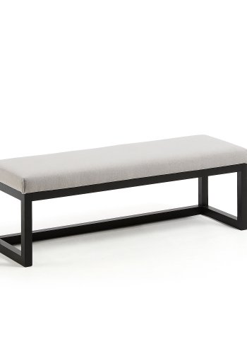 KAVE HOME Tr&auml; svart Loya b&auml;nk 128 cm