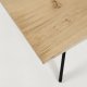 KAVE HOME Ametyst spisebord, rektangulrt - hvitkalket eikefiner og sort stl (160x90)