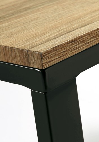 KAVE HOME Lisbet skrivebord - naturlig/svart MDF/metall, rektangulr (120x60)