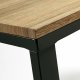 KAVE HOME Lisbet skrivebord - naturlig/svart MDF/metall, rektangulr (120x60)