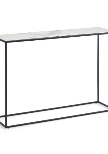 KAVE HOME Rewena konsollbord, rektangulrt - hvit Kalos Blanco keramikk og stativ (110x75)