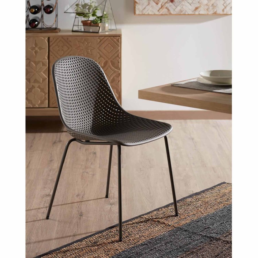 KAVE HOME Quinby spisestol - grafittgr plast og metall
