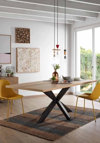 KAVE HOME Quinby spisestol - gul plast og metal