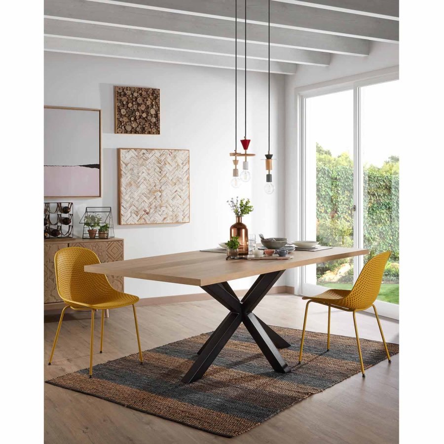 KAVE HOME Quinby spisestol - gul plast og metal