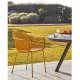 KAVE HOME Quinn spisestuestol med armlener - gul plast og metall