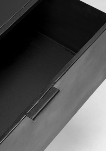 KAVE HOME Shantay bokhylle, med skuff - svart stl (H:168cm x80cm x 31cm)