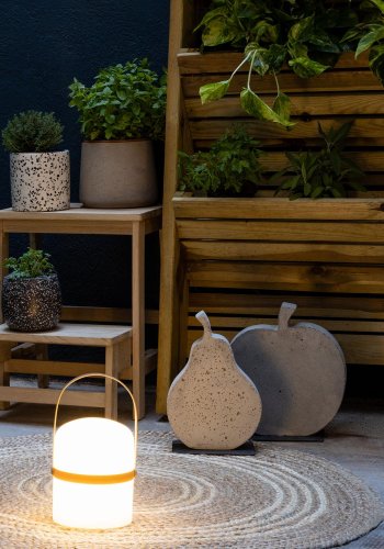 KAVE HOME rektangulr Nell fotskammel med trinn - naturlig bjrketre