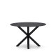 KAVE HOME Argo salongbord, rundt - svart glass og sort stl (120)