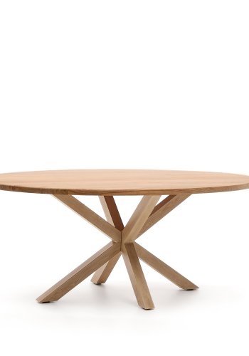 KAVE HOME Argo ovalt bord i heltre akasie og stlben med treeffekt 200 100 cm