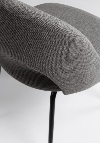 KAVE HOME Mahalia spisebordsstol, uten armlener - mrkegrtt stoff og svart stl